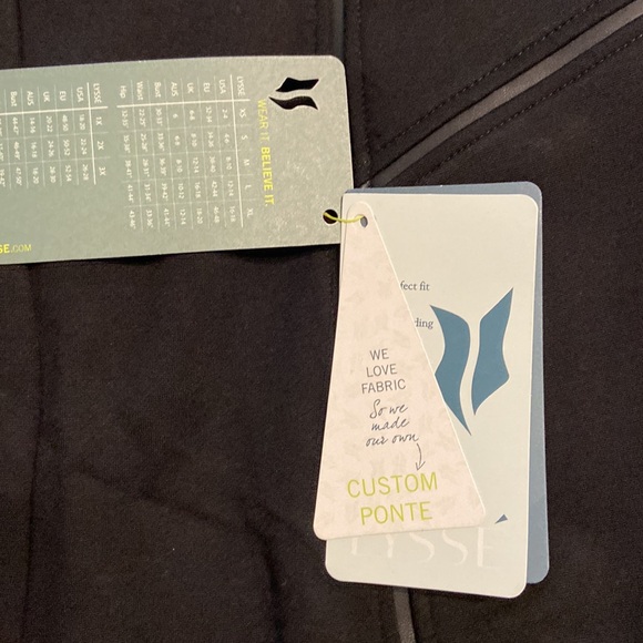 LYSSE Pants size M inseam 27” waist 26” elastic color black brand new with tags - Picture 7 of 12